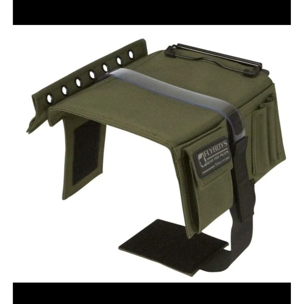 Flyboys FB1316 Kneeboard For Pilots with Eyelets & Clipboard Olive Green Velcro